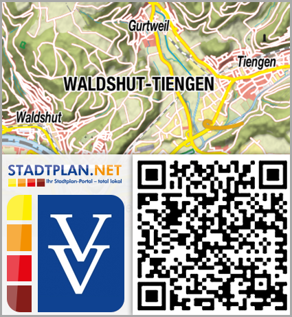 Stadtplan Waldshut-Tiengen, Waldshut, Baden-Württemberg, Deutschland - stadtplan.net