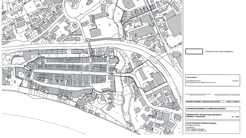 Abgrenzungsbereich Sanierungssatzung "Innenstadt Waldshut"